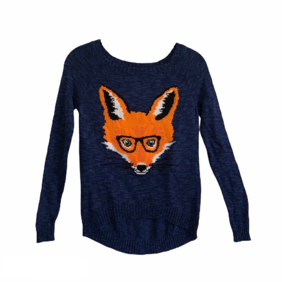 Red Camel Sweaters - Red Camel Fox Sweater Royal Blue Size XS